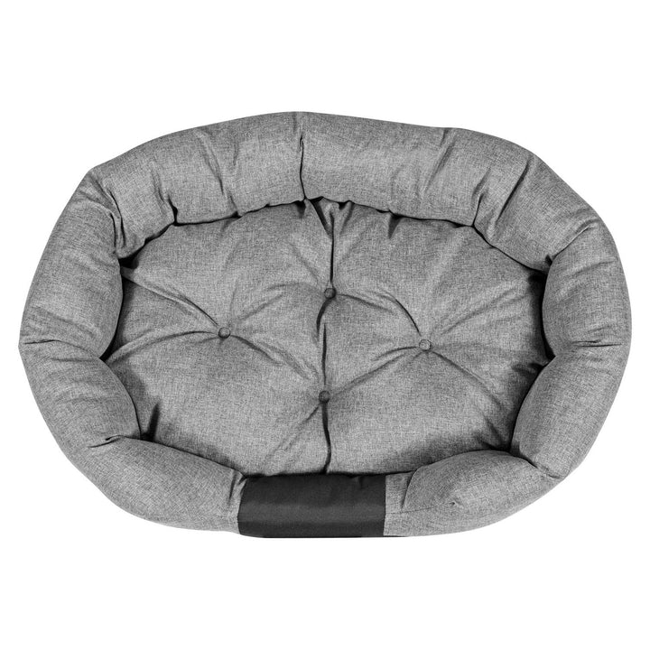 Letto per cani Letto ovale impermeabile in PVC Codura 100% poliestere Peso: 240gr/m2 Grigio scuro (115x95cm)