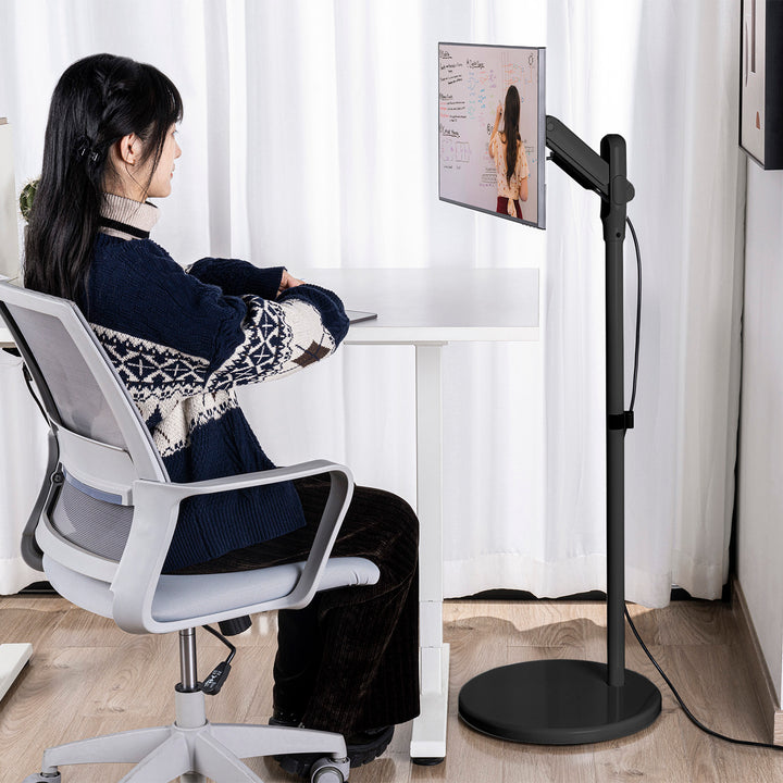 Supporto mobile per monitor/TV Maclean, molla a gas, 17"-35", 2-10kg, nero, MC-970B