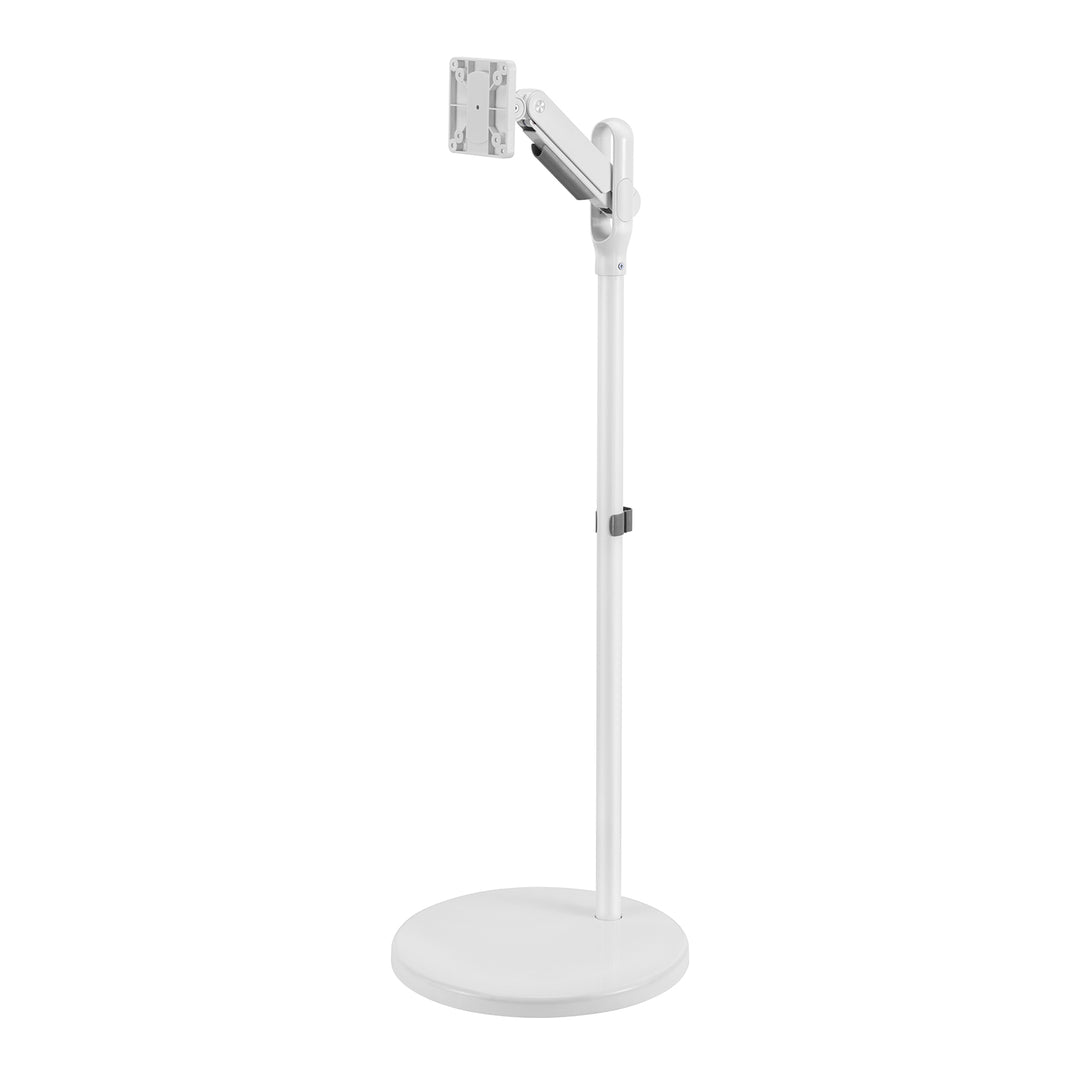Maclean Supporto mobile da pavimento per monitor/TV, molla a gas, 17"-35", 2-10kg, bianco, MC-970W