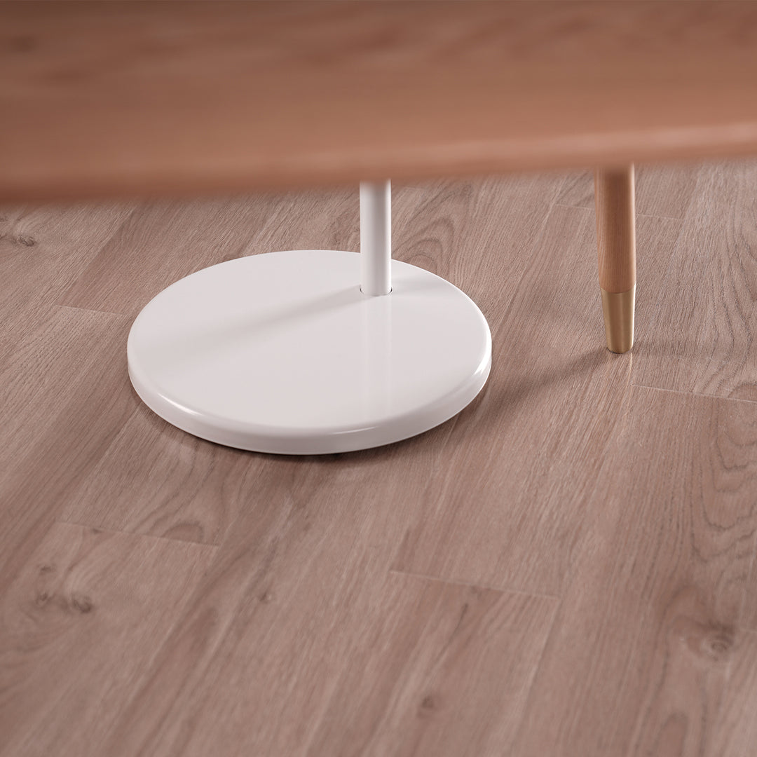 Maclean Supporto mobile da pavimento per monitor/TV, molla a gas, 17"-35", 2-10kg, bianco, MC-970W