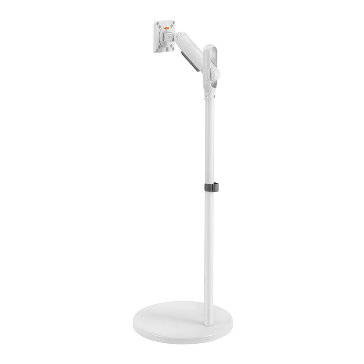 Maclean Supporto mobile da pavimento per monitor/TV, molla a gas, 17"-35", 2-10kg, bianco, MC-970W