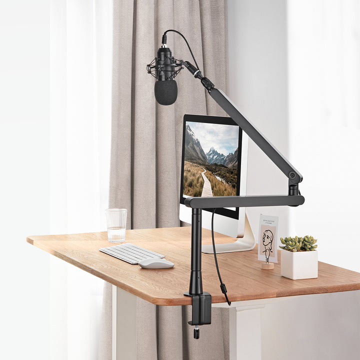 Maclean Treppiede per microfono professionale, regolabile, rotazione di 360°  max. 2 kg, MC-971