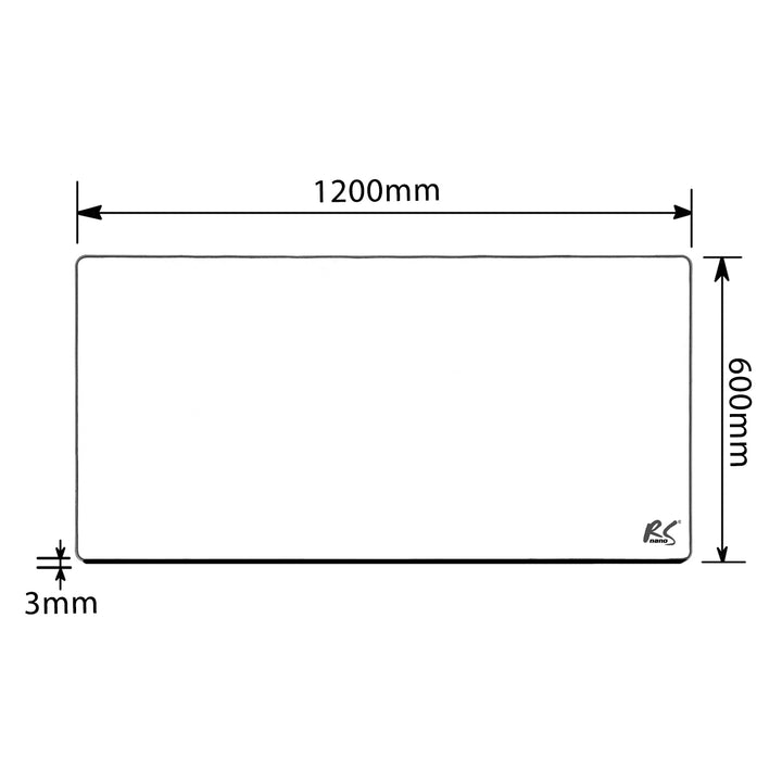 NanoRS Tappetino mouse da scrivania, 120x60cm, nero, RS173