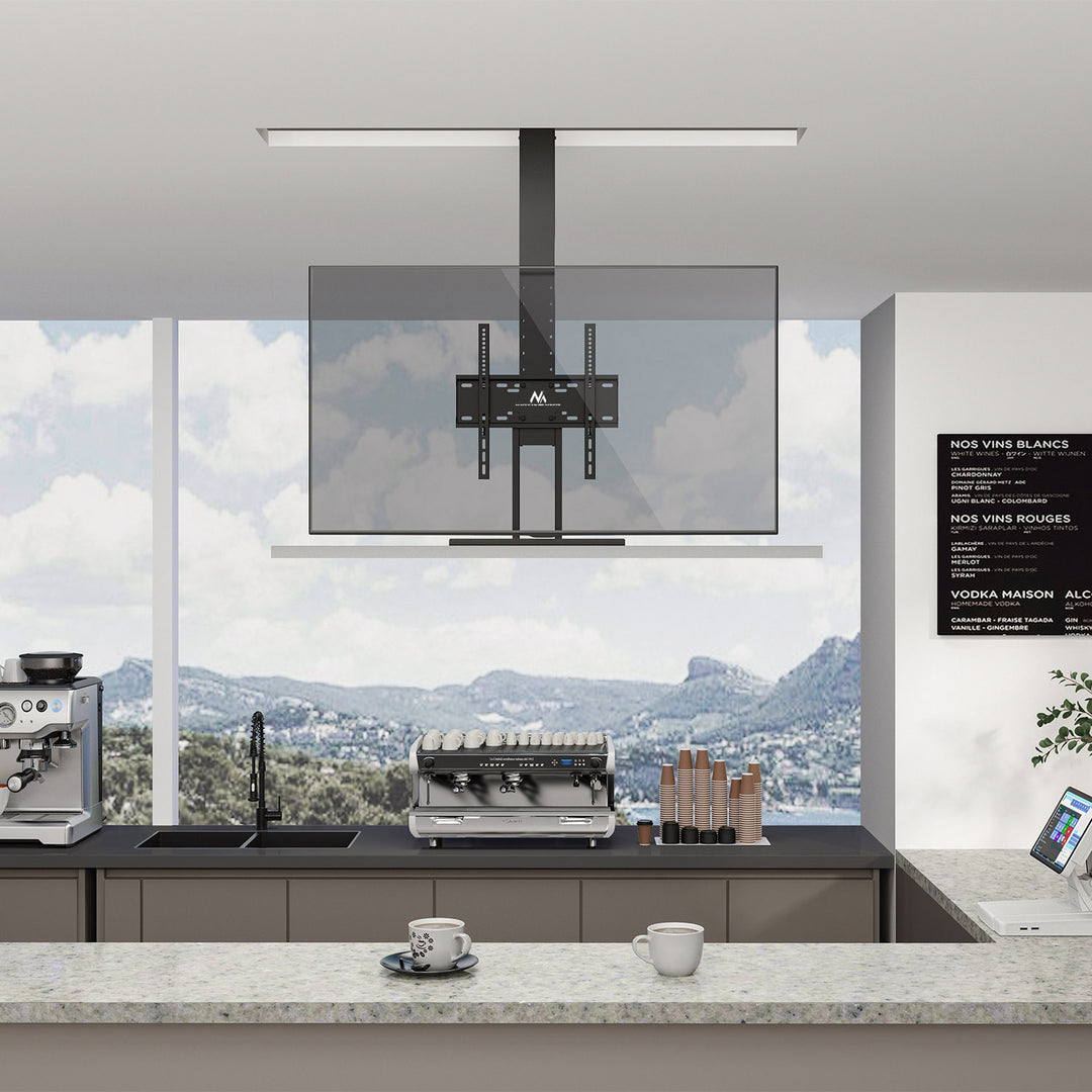 Supporto da soffitto elettrico retrattile per TV Maclean, 32''-55'', VESA 400x400, max 50 kg, Telecomando inclusoMC-976