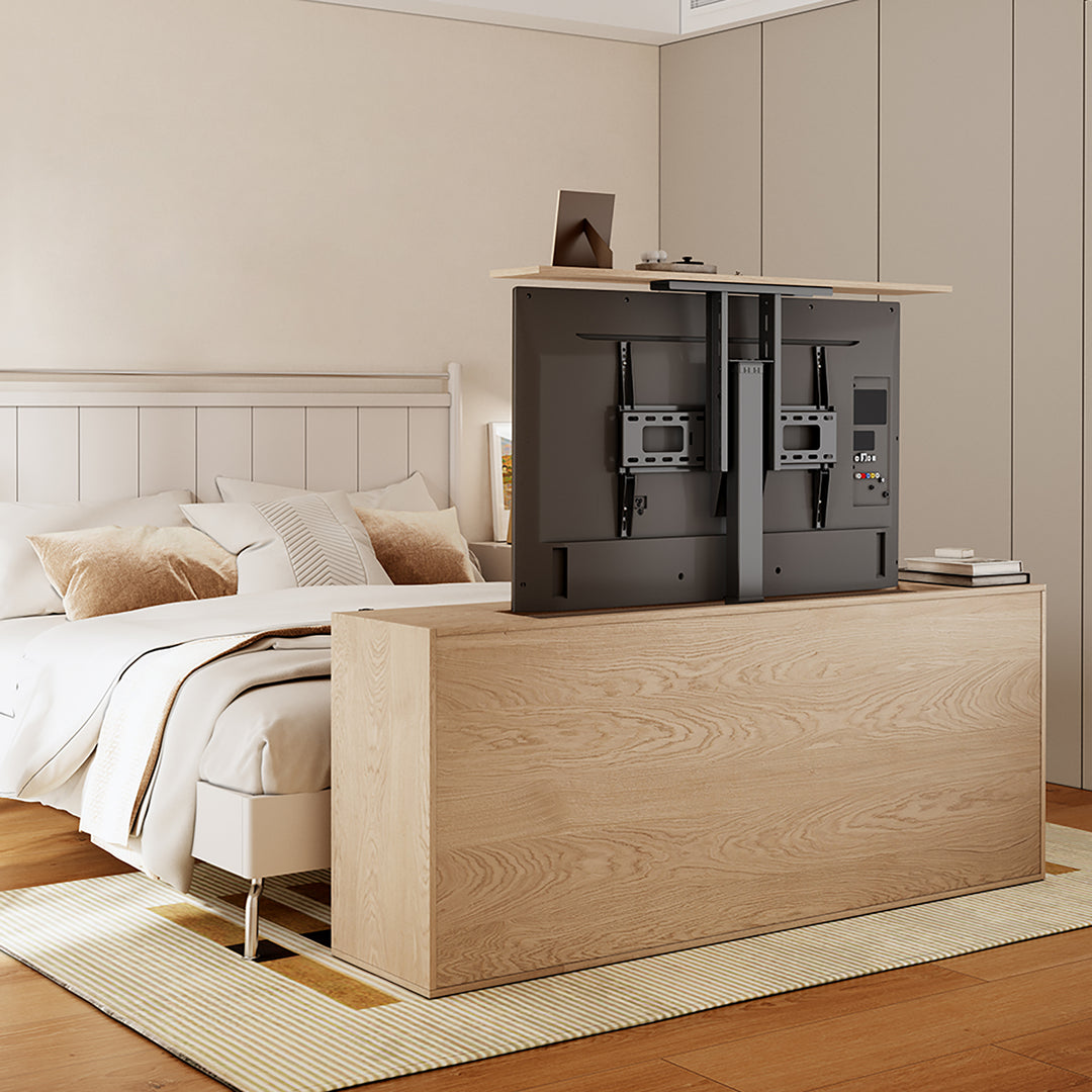 Maclean Supporto elettrico estraibile, compatibile con TUYA, 37''-80'', VESA 600x400, max 60kg, Telecomando incluso MC-866T