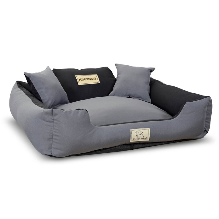 KINGDOG KINMIC100/75C-SZ Letto per cani 100x75 cm grigio/nero