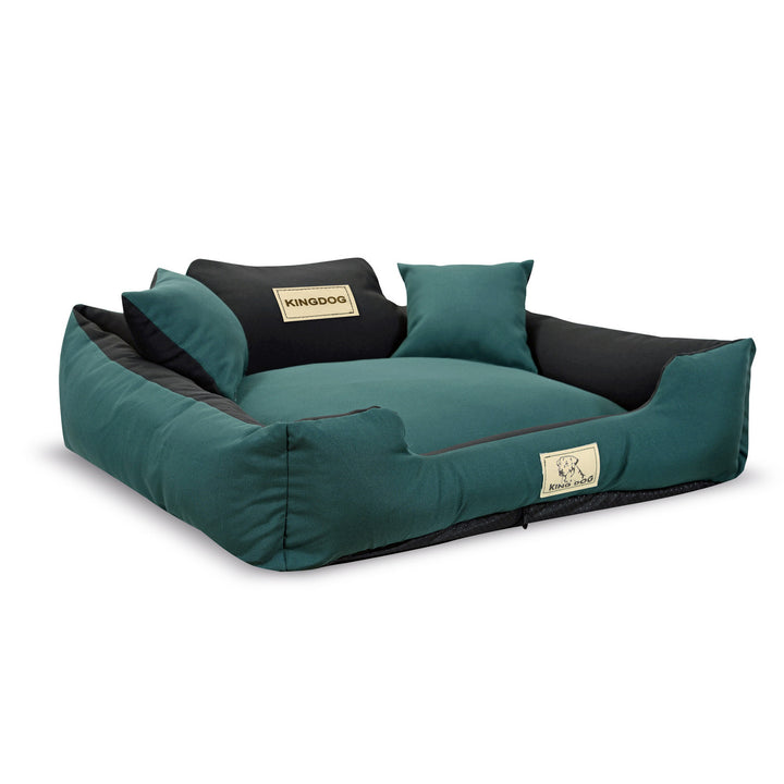 KINGDOG KINMIC75/65ZIE Letto per cani 75x65 cm, verde/nero