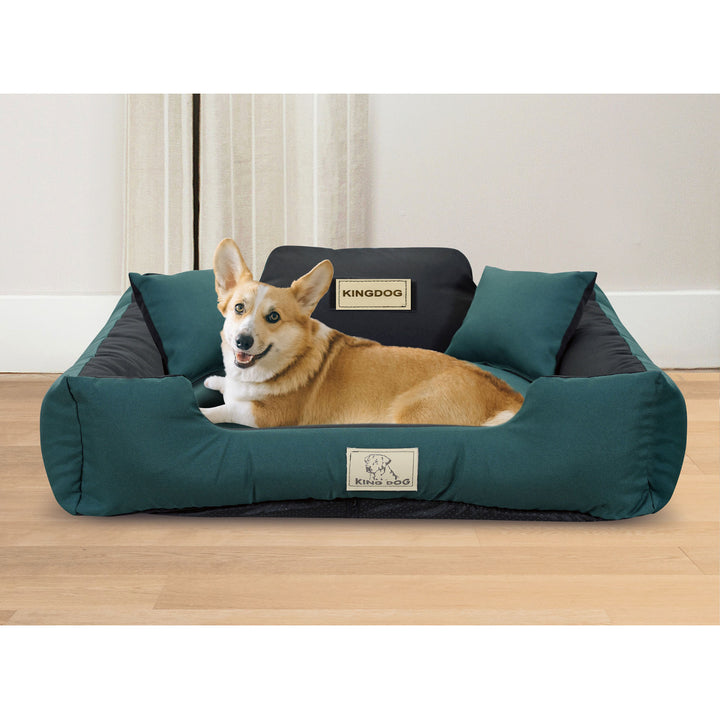 KINGDOG KINMIC100/75ZIE Letto per cani 100x75 cm verde/nero