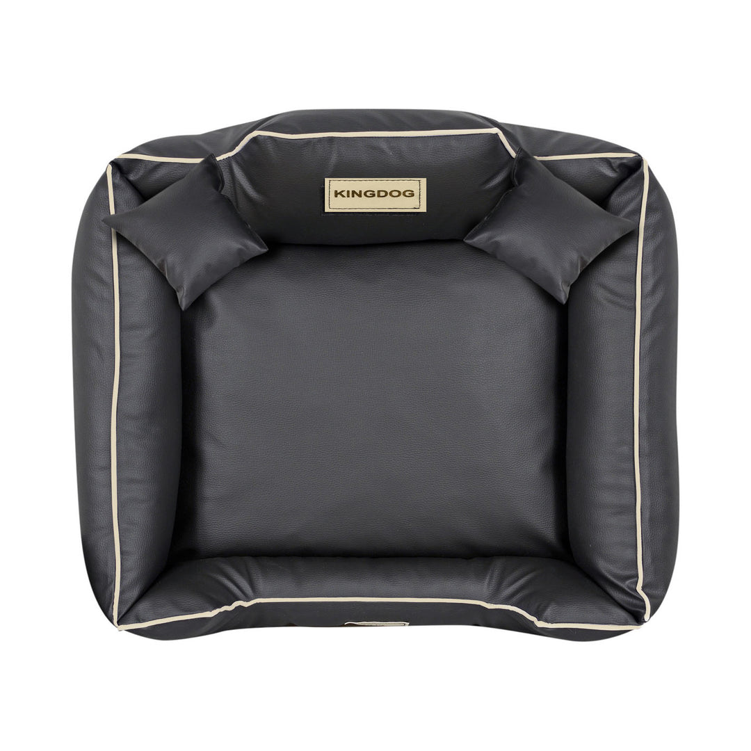 KINGDOG Letto per cani 100 x 75 cm nero, in ecopelle