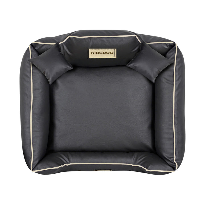 KINGDOG Letto per cani 100 x 75 cm nero, in ecopelle