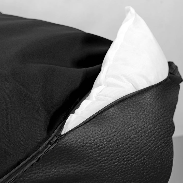 KINGDOG Letto per cani 100 x 75 cm nero, in ecopelle