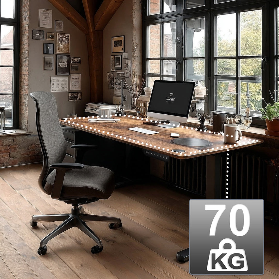 Scrivania Ergo Office con regolazione elettrica dell'altezza, per stare in piedi e seduti, altezza massima 114 cm, ER-451