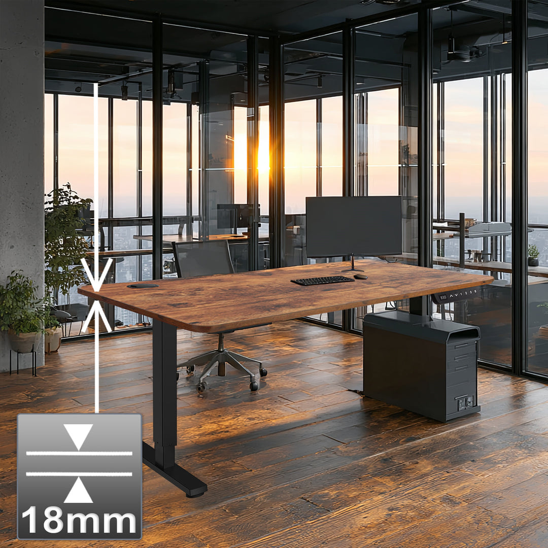 Scrivania Ergo Office con regolazione elettrica dell'altezza, per stare in piedi e seduti, altezza massima 114 cm, ER-451