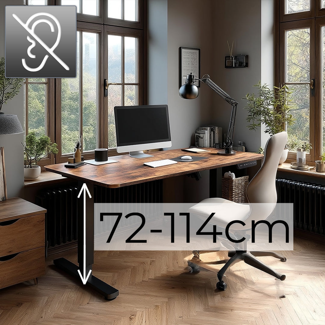 Scrivania Ergo Office con regolazione elettrica dell'altezza, per stare in piedi e seduti, altezza massima 114 cm, ER-451