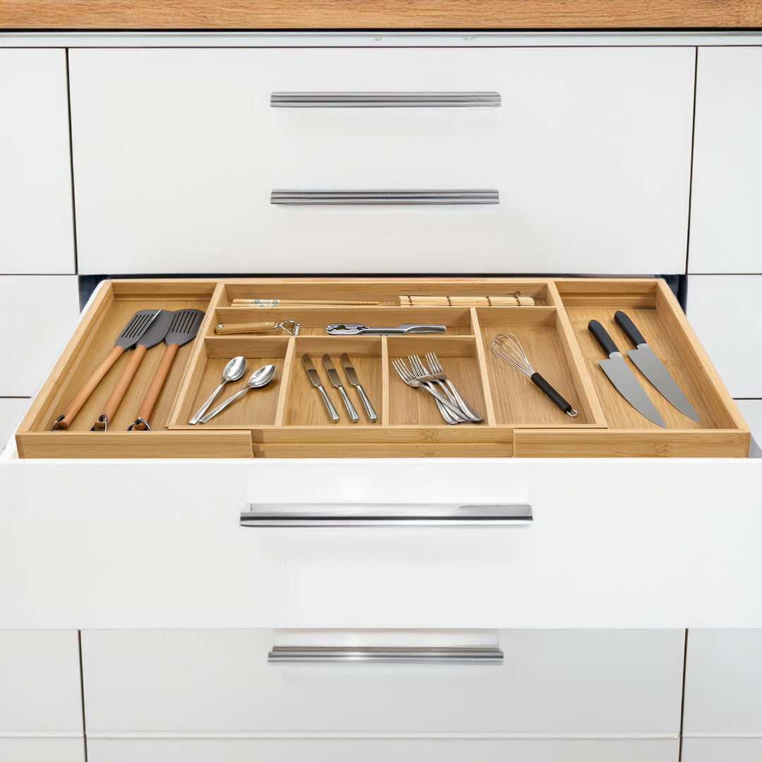 Organizzatore di posate in bambù estensibile GreenBlue, 325-500x430x45 mm, GB379