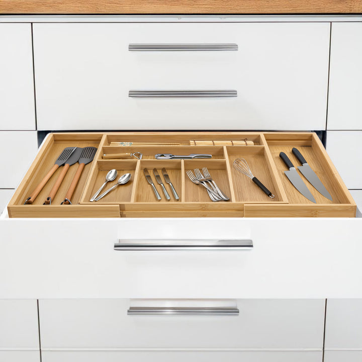 Organizzatore di posate in bambù estensibile GreenBlue, 325-500x430x45 mm, GB379