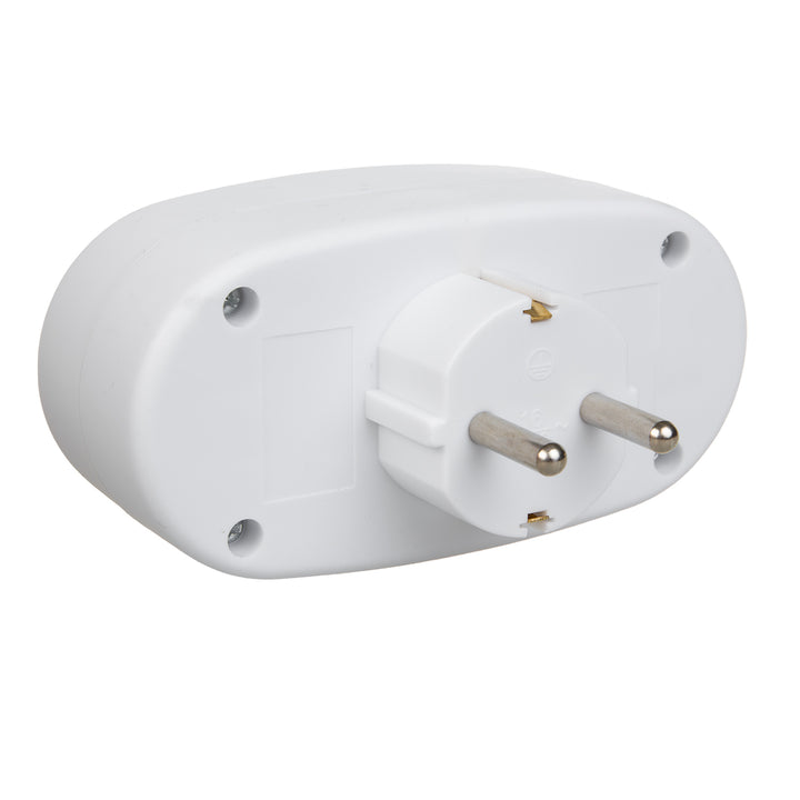 Presa Maclean, sdoppiatore con 2 prese e interruttore automatico, tipo F, 2x16A, MCE338 F