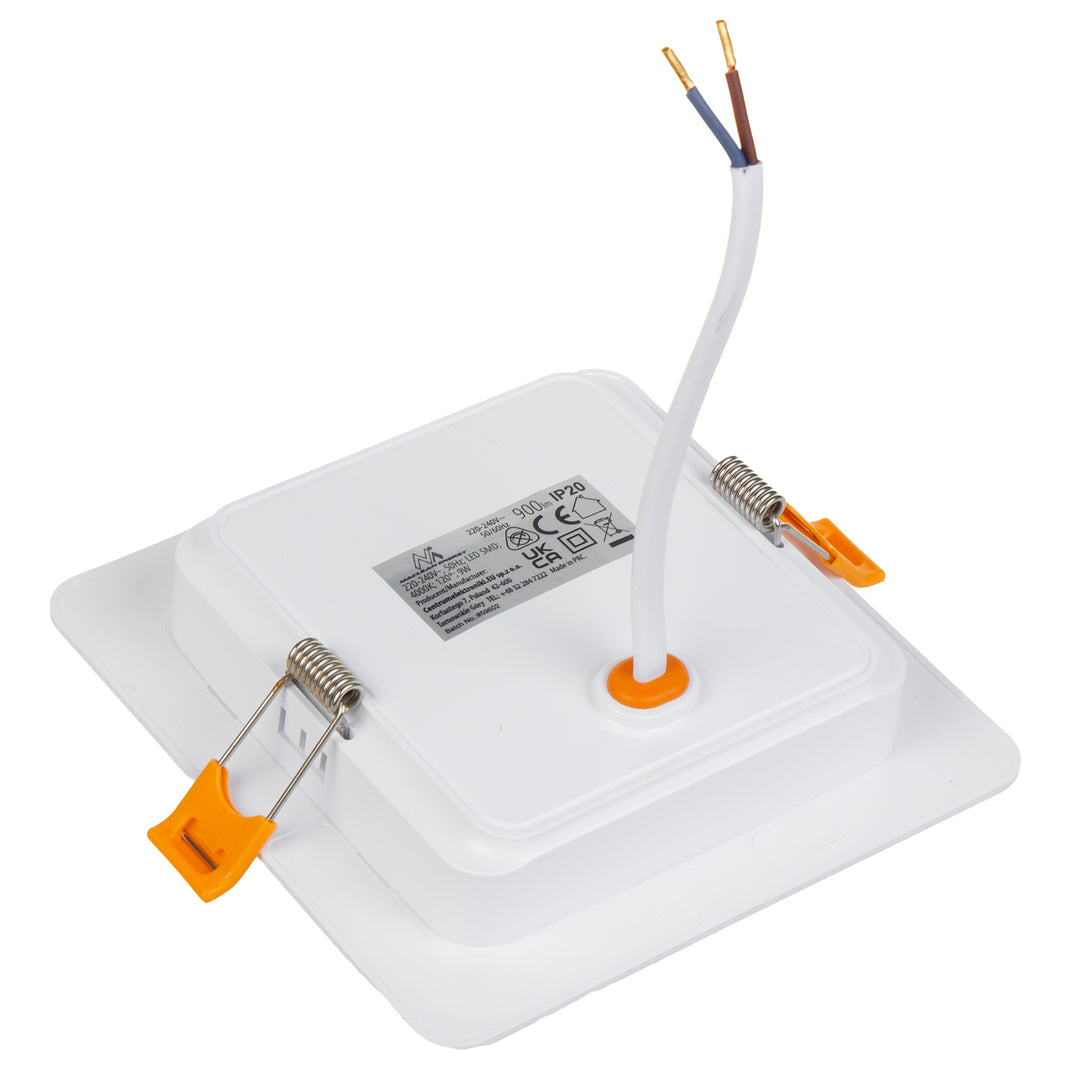 Pannello a soffitto Maclean LED, montaggio a incasso SLIM, 9W, bianco neutro 4000K, 120*120*26mm, 900lm, MCE373 S