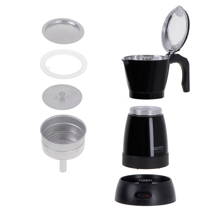 Moka Camry CR 4415B Macchina da caffè elettrica da 300 ml per 6 tazze di espresso
