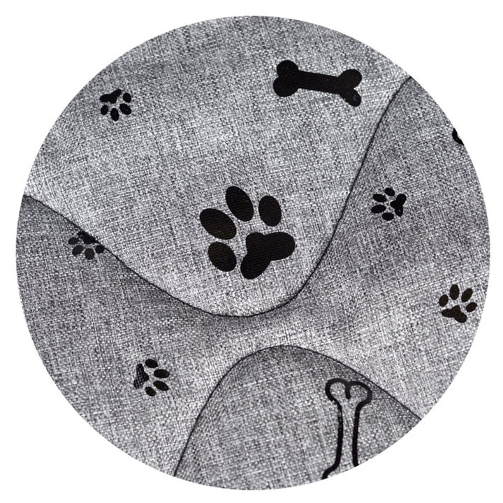 Letto per cani con due cuscini Letto per animali domestici impermeabile in tessuto Cordura Ossa nere Dimensioni interne: 80x60cm / Dimensioni esterne: 100x75cm