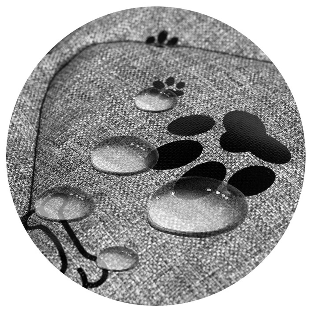 Letto per cani con due cuscini Letto per animali domestici impermeabile in tessuto Cordura Ossa nere Dimensioni interne: 80x60cm / Dimensioni esterne: 100x75cm