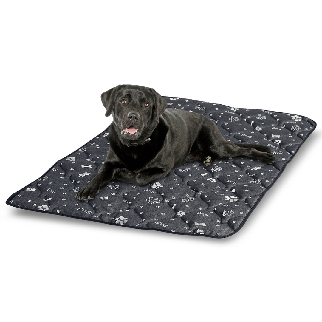 Prestige Dog Bed Dog Mat Materasso impermeabile durevole per cani  (120 x 80 cm, Ossa d'argento)