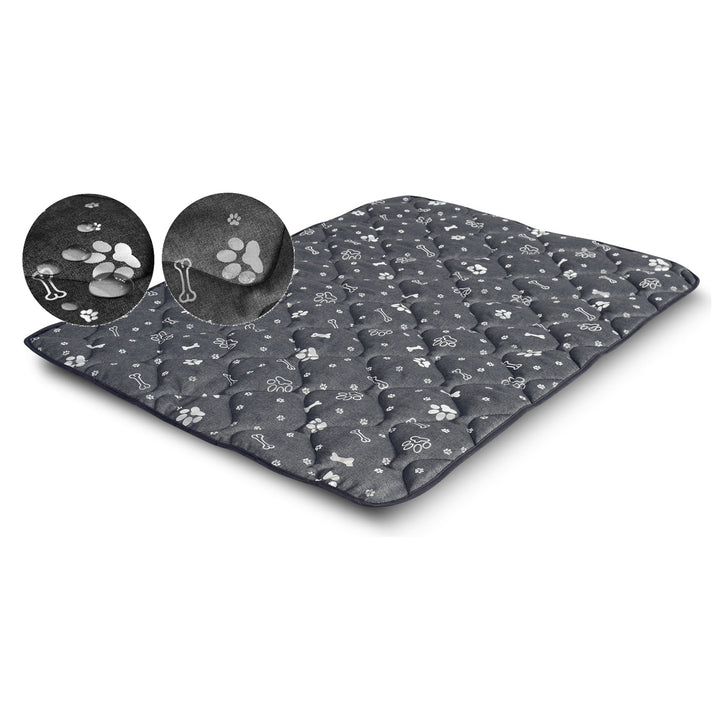 Prestige Dog Bed Dog Mat Materasso impermeabile durevole per cani  (120 x 80 cm, Ossa d'argento)