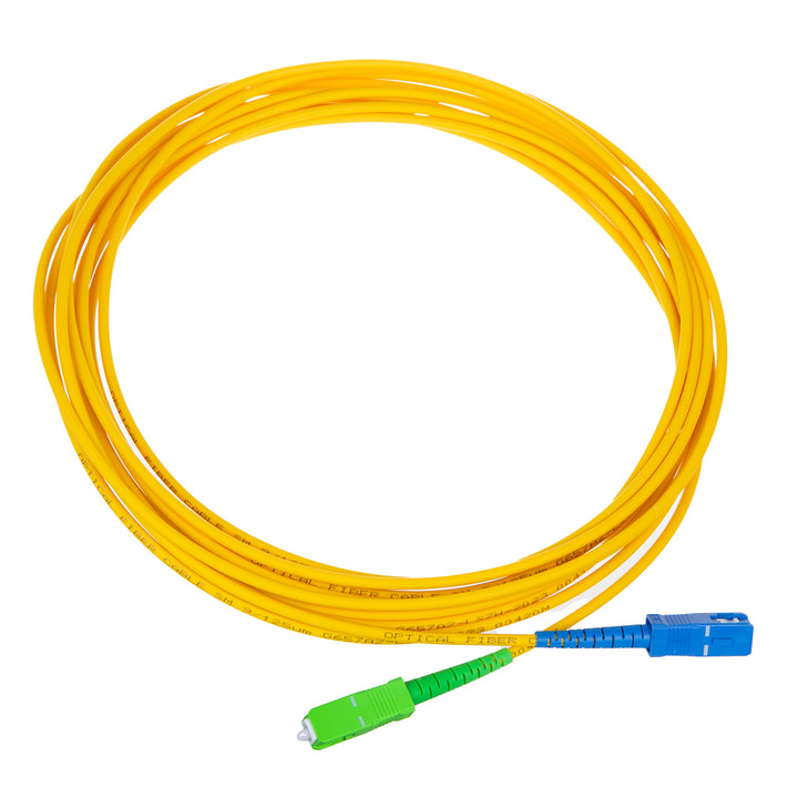 Cavo patchcord in fibra ottica Maclean, SC/APC-SC/UPC SM 9/125 LSZH, monomodale, lunghezza 10 m, simplex, G657A2, MCTV-404