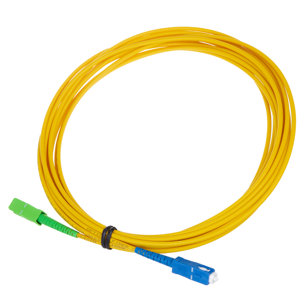 Cavo patchcord in fibra ottica Maclean, SC/APC-SC/UPC SM 9/125 LSZH, monomodale, lunghezza 10 m, simplex, G657A2, MCTV-404