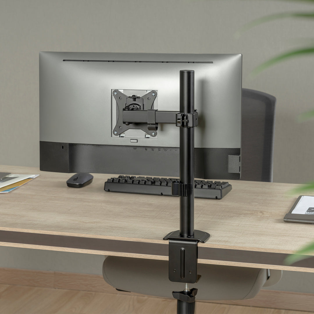 Maclean MC-572N Supporto da tavolo per monitor LCD, braccio singolo, VESA 75x75 e 100x100, 17-32", 9 kg,
