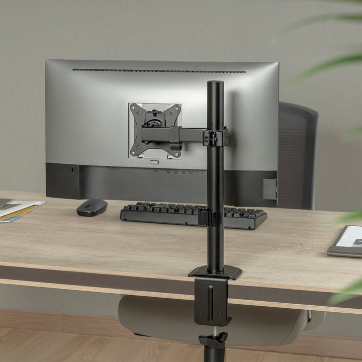 Maclean MC-572N Supporto da tavolo per monitor LCD, braccio singolo, VESA 75x75 e 100x100, 17-32", 9 kg,