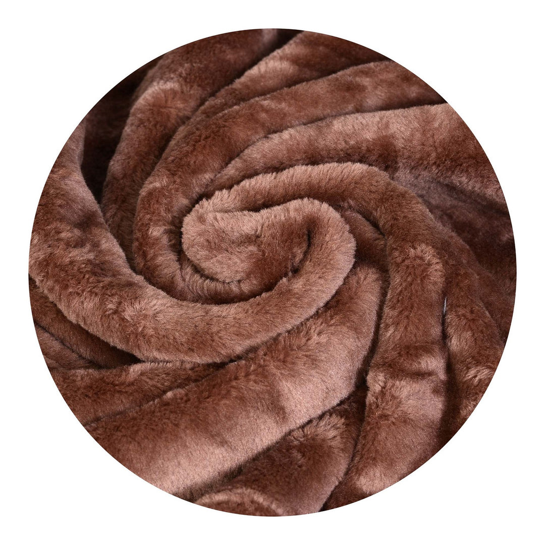 Tessuto anallergico Materiale: 100%, peso: 570 g/m2 Coperta liscia in fibre di alta qualità (160 x 200 cm, marrone)