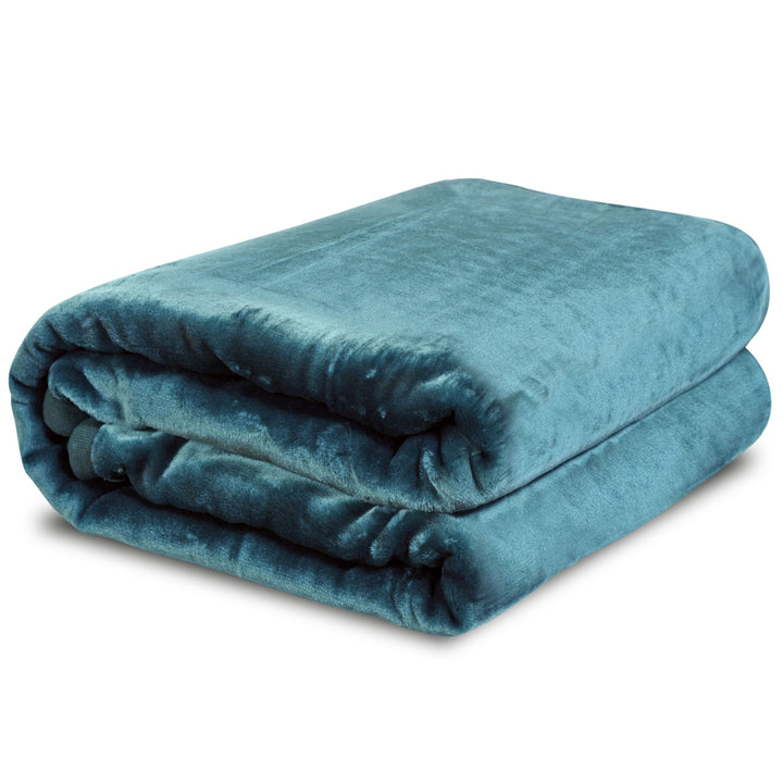 Coperta acrilico 100%, peso: 570 g/m2 Coperta liscia in fibre di alta qualità (160 x 200 cm, verde)