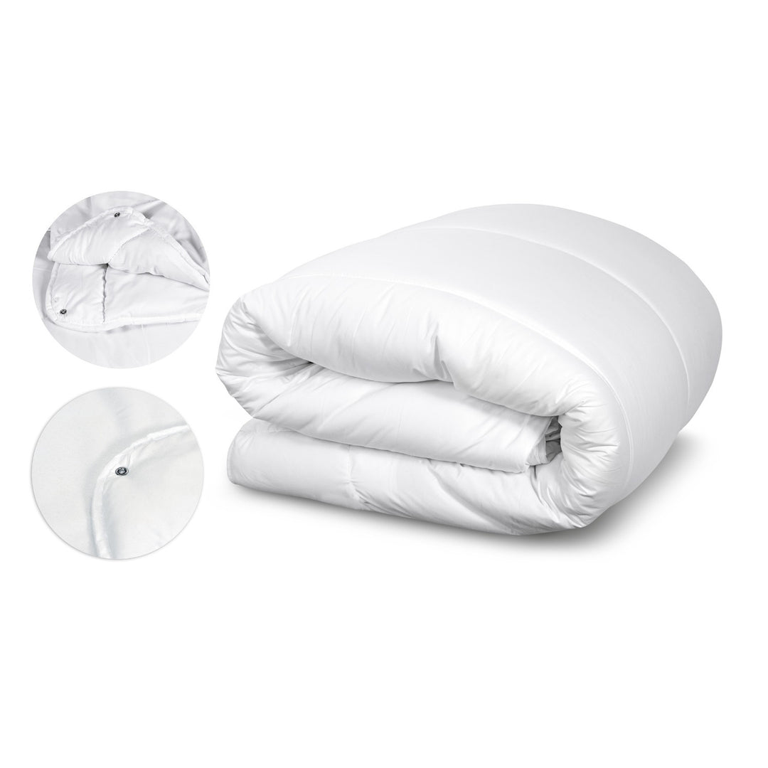 Medicline Piumino 4-Seasons All-Season Copriletto in silicone Coperta antiallergica in microfibra (200 x 220 cm, bianco)