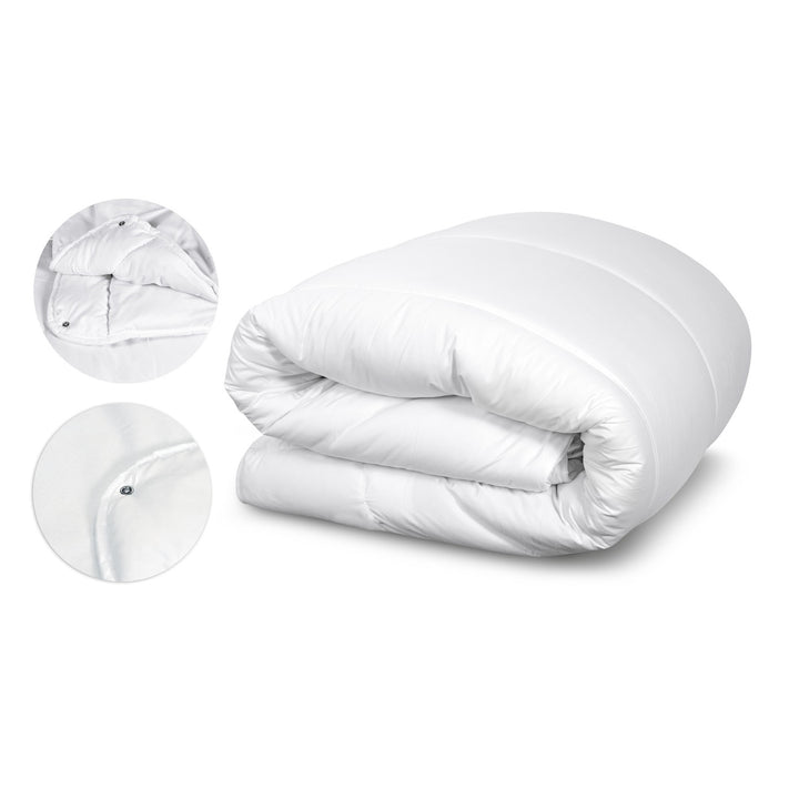 Medicline Piumino 4-Seasons All-Season Copriletto in silicone Coperta antiallergica in microfibra (200 x 220 cm, bianco)