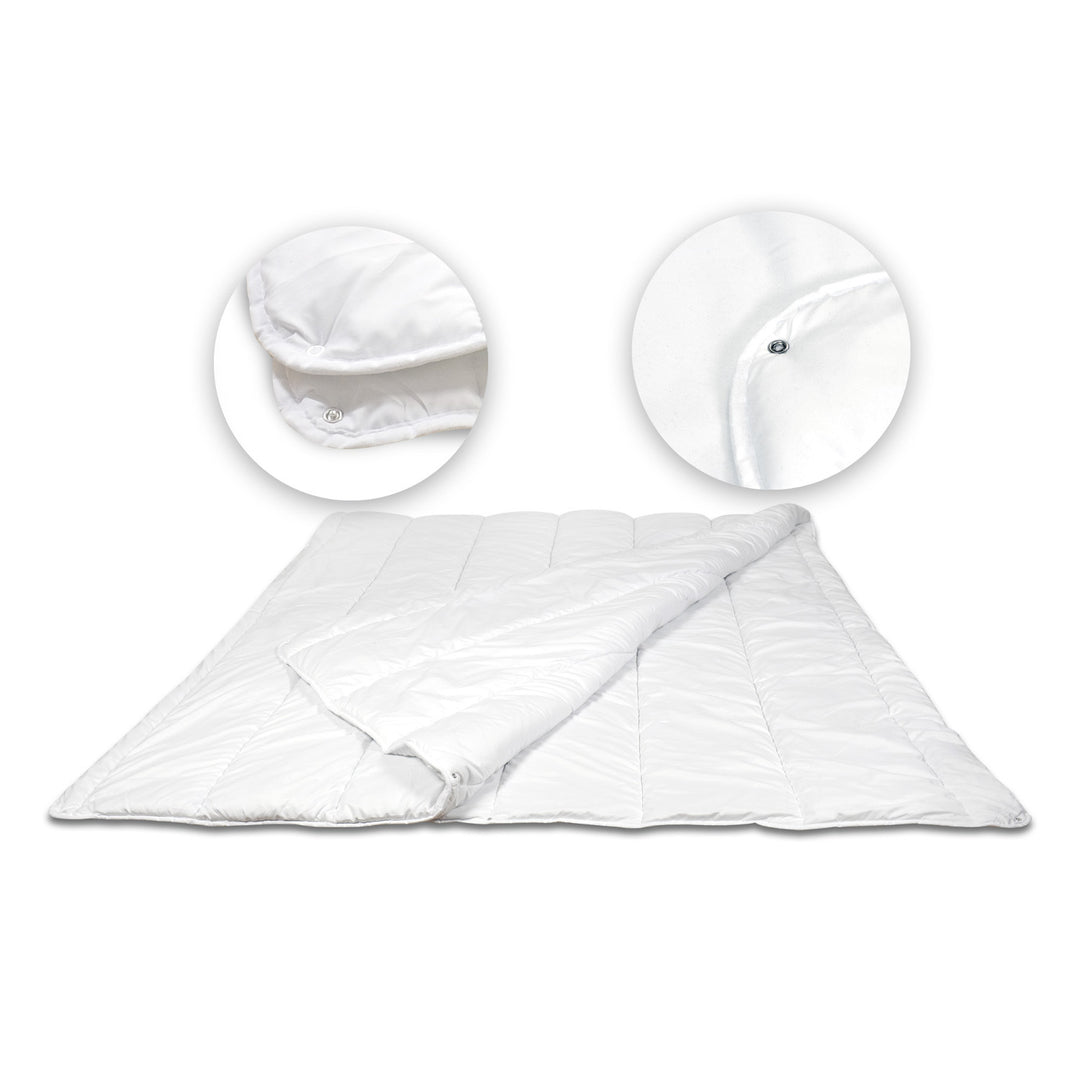 Medicline Piumino 4-Seasons All-Season Copriletto in silicone Coperta antiallergica in microfibra (200 x 220 cm, bianco)