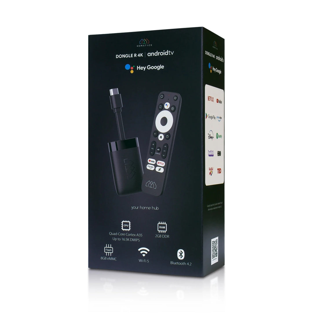 Lettore multimediale Chromecast Homatics, Android TV 4K UHD 11, 8 GB, Dongle R