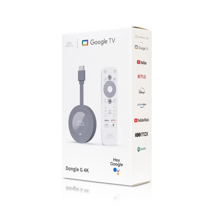 Riproduttore Chromecast Smart TV multimediale Homatics, 4K, Google TV, 2GB RAM, Dongle G GTV