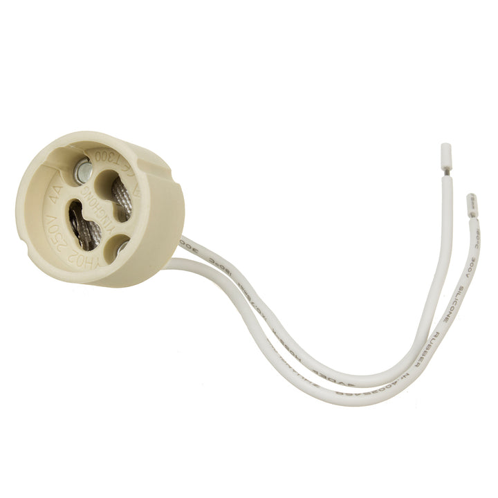 10x presa di connessione Maclean, presa ceramica GU10, 250V~, corrente nominale massima 2A, lunghezza cavo 14cm, MCE428