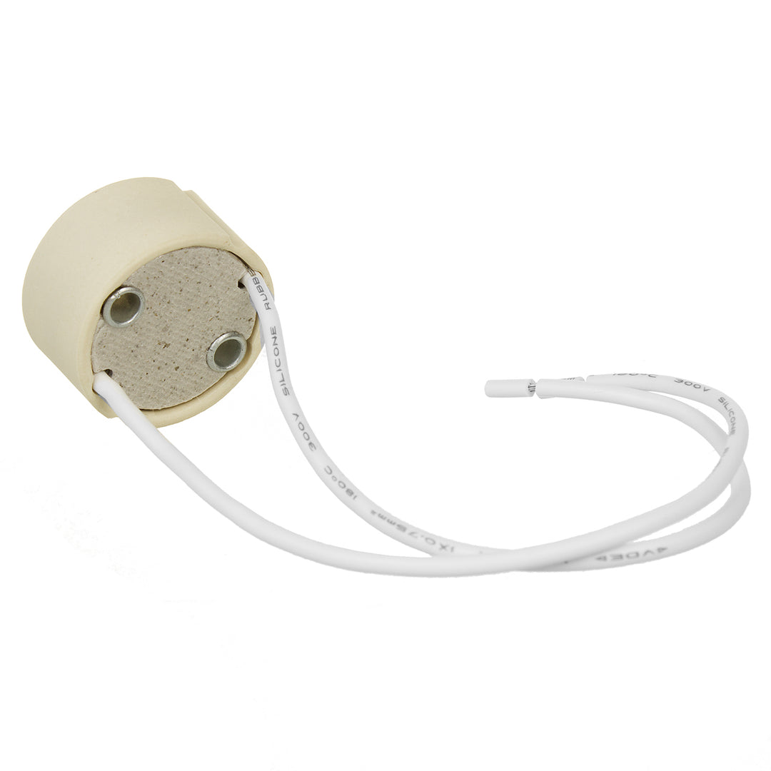 10x presa di connessione Maclean, presa ceramica GU10, 250V~, corrente nominale massima 2A, lunghezza cavo 14cm, MCE428
