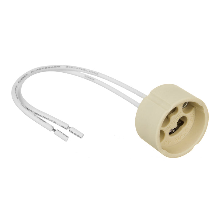 10x presa di connessione Maclean, presa ceramica GU10, 250V~, corrente nominale massima 2A, lunghezza cavo 14cm, MCE428