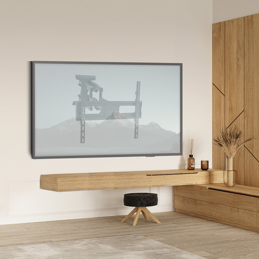 Supporto Maclean per TV o monitor, max VESA 600x400, piatto, distanza dalla parete 41-475 mm, 37-80", 50 kg, nero, MC-832A