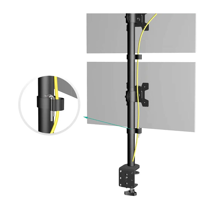 Supporto per due monitor Maclean, max VESA 100x100, 13-27", 9 kg, MC-966