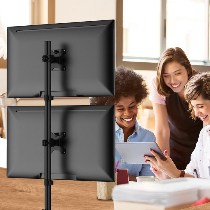 Supporto per due monitor Maclean, max VESA 100x100, 13-27", 9 kg, MC-966