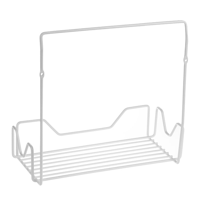 Mensola da bagno ABJ, per utensili da bagno, a parete, mendola doccia, colore bianco