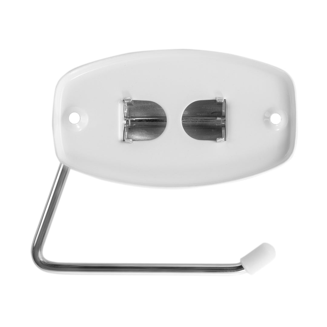 Porta carta igienica ABJ, per il bagno, a parete, colore bianco argento