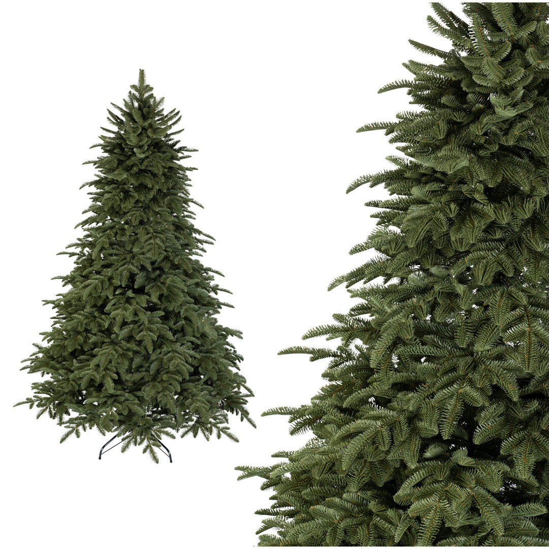 Albero di Natale artificiale Abate Snaptree Nordmann, rami in polietilene (PE) di alta qualità - rami in TRE lunghezze (250 cm)