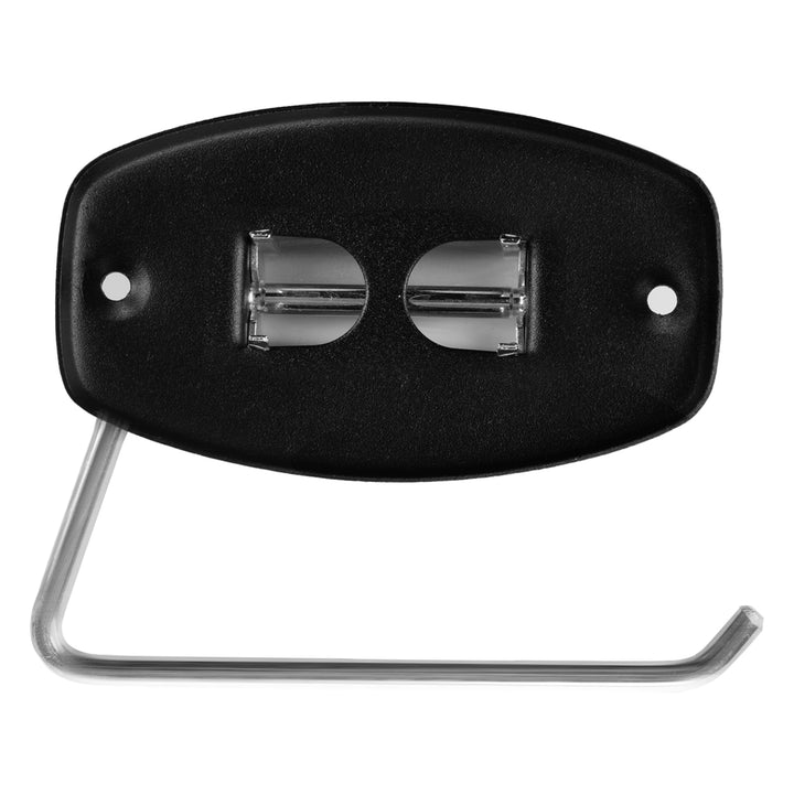 Porta carta igienica ABJ, per il bagno, a parete, colore argento nero