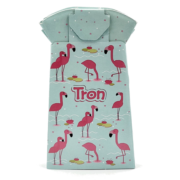 Vasino monouso per bambini, carico max. 30 kg, facile da usare, assorbe i liquidi ed elimina gli odori, design: fenicotteri