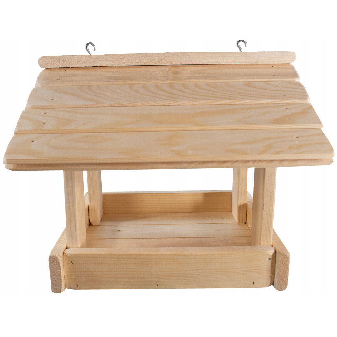 Mangiatoia per uccelli Woodok, in legno, ganci resistenti